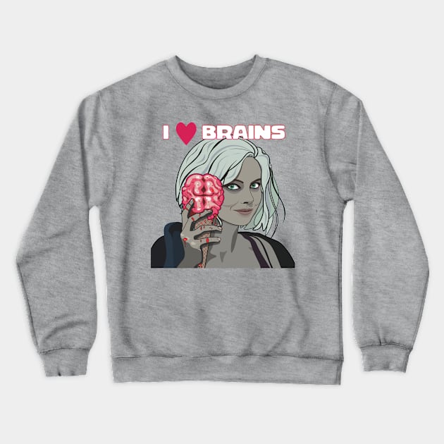 i Love Brains Crewneck Sweatshirt by BasicBeach